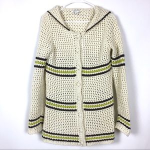 Banana Republic Jacket Open Knit Weave Cream